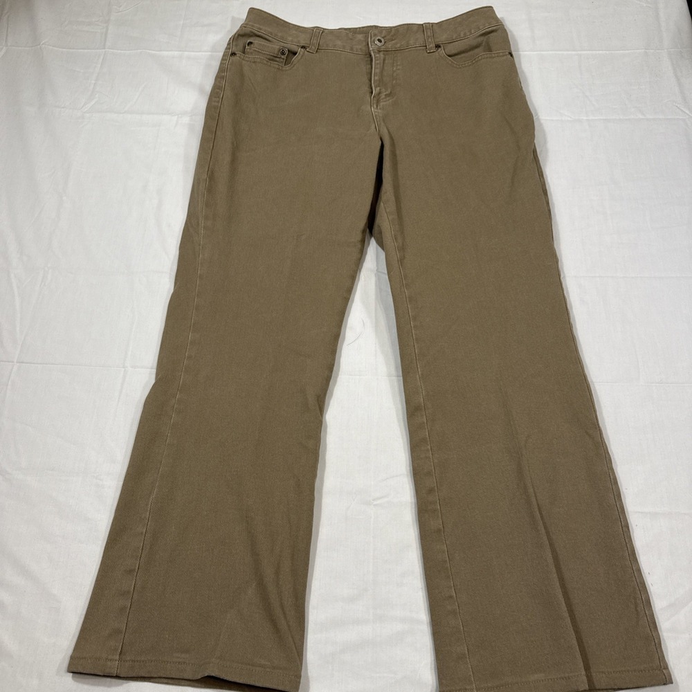 JEANS STRAIGHT Coldwater Creek ‎ Women's 10 Tall Tan Brown Beige Natural Fit